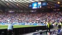 Rangers - Celtic trouble before game , tifo and ambiance Glasgow old firm Hampden Park