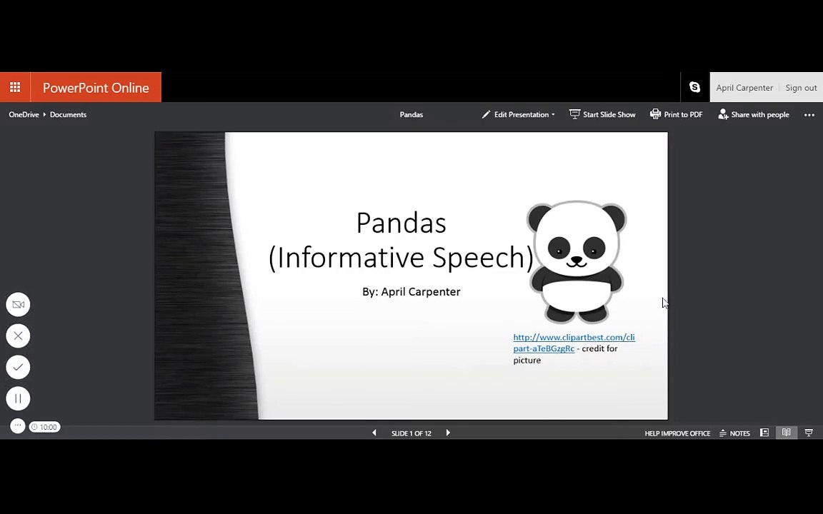 panda speech powerpoint