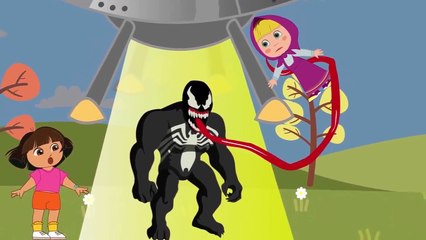 Masha And Dora vs Venom Paw Patrol Funny Story 50 Finger Family Nursery Rhymes