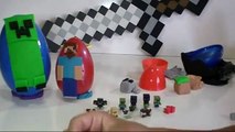 Four GIANT MINECRAFT Play-Doh Surprise Eggs Filled With Many Minecraft Surprise Toys Fun Kid Club