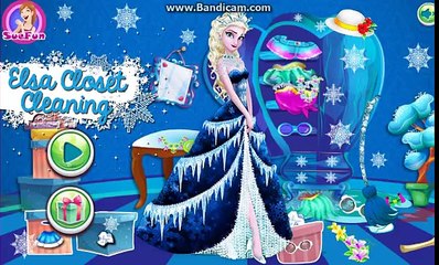 Эльза стенной шкаф уборка замороженные Принцесса Эльза Игры для Дети