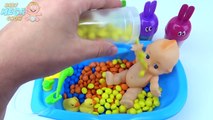 Learn Colors M&Ms Chocolate Candy Baby Doll Bath Time Surprise Toys Sofia the First Princ