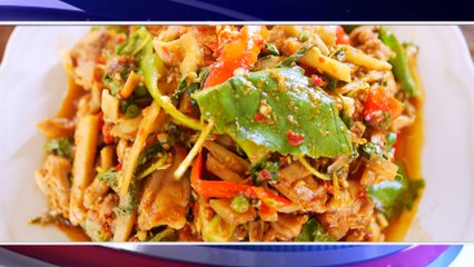 แกงป่าหัวตาลไก่บ้านเมืองกาญ ร้านอาหารฟาร์ลุงทิ้ง 14 มี.ค.60 (2/2) ครัวคุณต๋อย