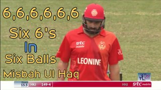 Misbah Ul Haq Blast 6 Sixes In 6 Balls - Hongkong T20 Blitz 2017