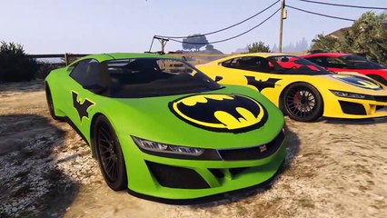 Spiderman, Shrek,Joker and Batman Car R