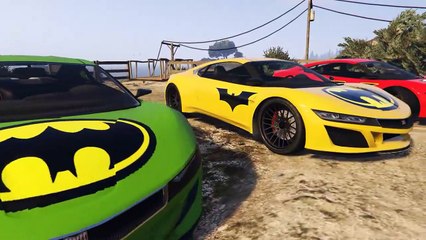 Spiderman, Shrek,Joker and Batman Car R