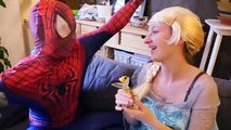 Frozen Elsa Jack Frost KISS LOVE Pranks w/ Maleficent & Gollum in Real Life! Superhero ft