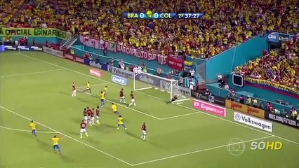 Golaço de falta de Neymar contra Colômbia amistoso 20155
