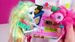 Best Toy Learning Videos for Kids Learn Food Names Monster High Lagoona Blue & Pinkie Pie Baby Dolls-J9xfwlZSgxc