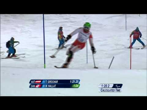 Matt Hallat (2nd run) | Men's slalom standing | Alpine skiing | Sochi 2014 Paralympics