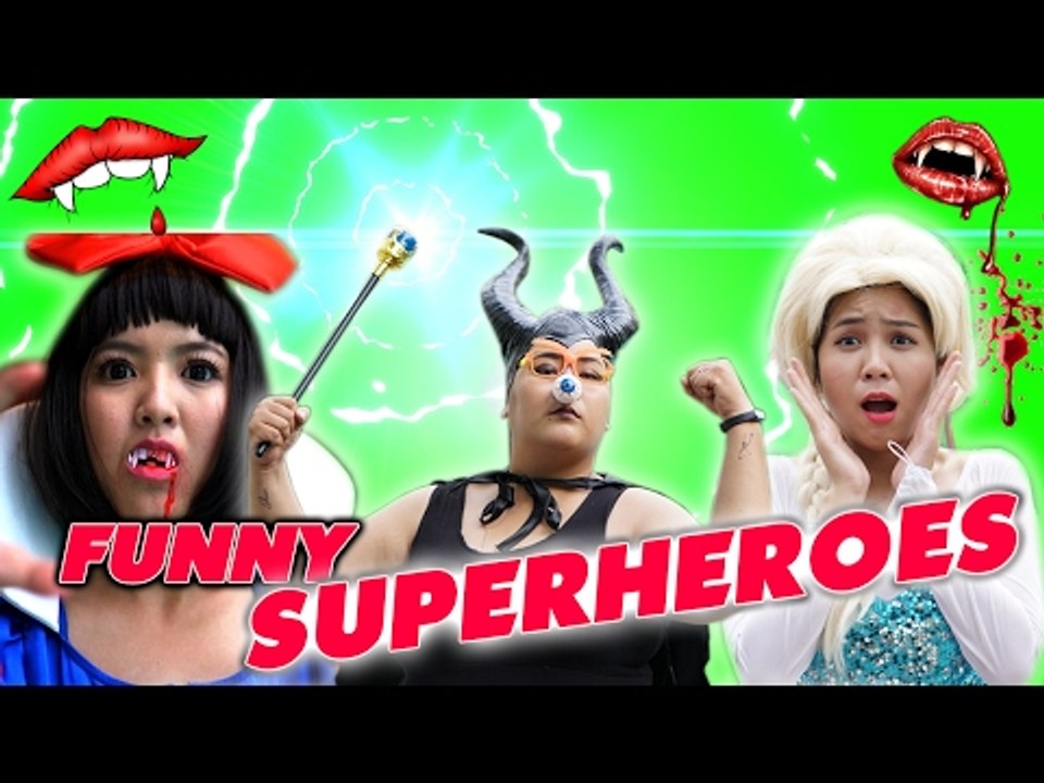 VAMPIRE Frozen Elsa! w/ Spiderman Frozen Anna Snow White Maleficent I FUNNY SUPERHEROES
