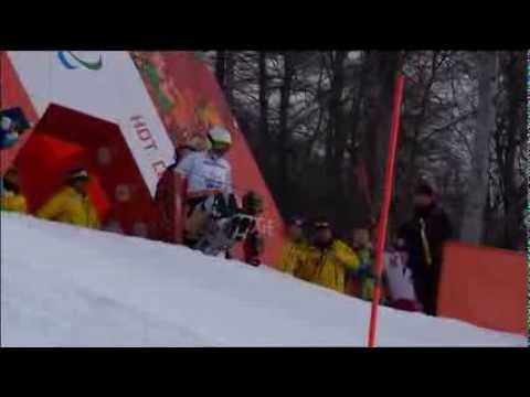 Akira Taniguchi (1st run) | Men's slalom sitting | Alpine skiing | Sochi 2014 Paralympics