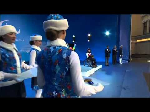 Women's slalom sitting Victory Ceremony | Alpine skiing | Sochi 2014 Paralympics
