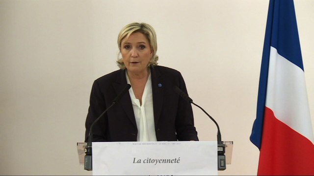 Marine Le Pen propose une consultation sur la nationalité