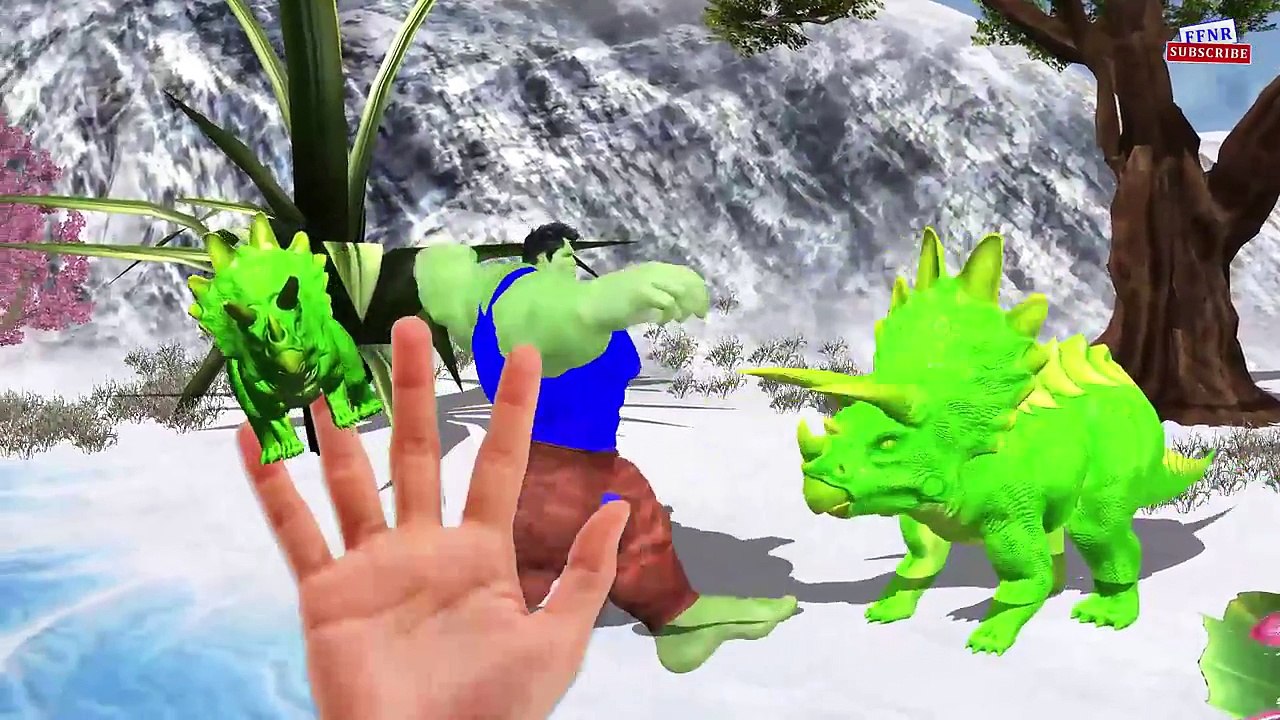 Hulk Vs Elephant, Dinosaurs, Gorilla, Lion Finger Family Songs | Fat Spiderman 3D Animatio