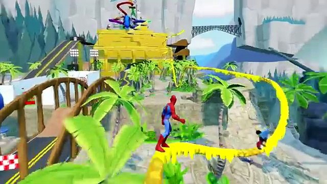 DISNEY CARS COLORS Fun with Spiderman Mickey Mouse Hulk & Donald Duck + Nursery Rhymes