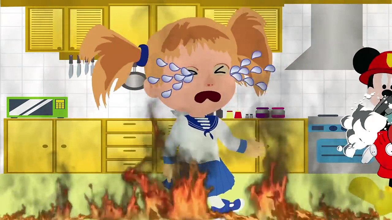 #Minnie Crying. Fireman Mickey Mouse Give Her Tasty Cake Pops. #Mickeyhouse #minniehouse