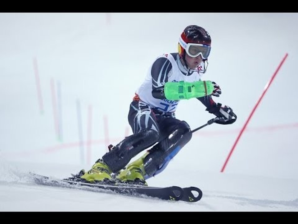 Alexey Bugaev  (1st run) | Men's slalom standing | Alpine skiing | Sochi 2014 Paralympics