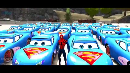 Spider-Man, Batman & Superman Epic Race Disney Cars Lightning McQueen [HD]