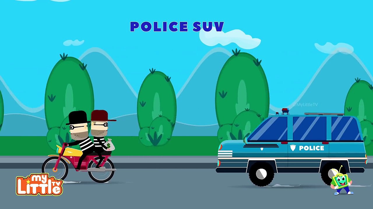 Learn Monster Street Vehicles | Monster Police Cars and Trucks for Children | My Little TV
