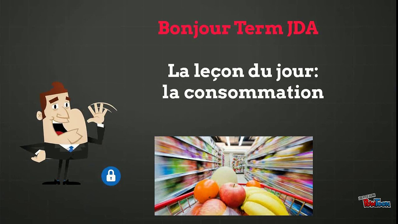 La consommation Bac Pro Transport-Logistique JDA