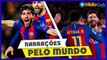 NARRAÇÕES pelo mundo - BARCELONA 6 x 1 PSG - Neymar para Sergi Roberto e GOL!