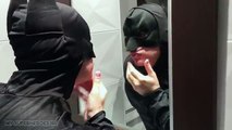 Spiderman vs Batman BATH TIME Silly String Battle Movie! Superhero Bathtime in Real Life