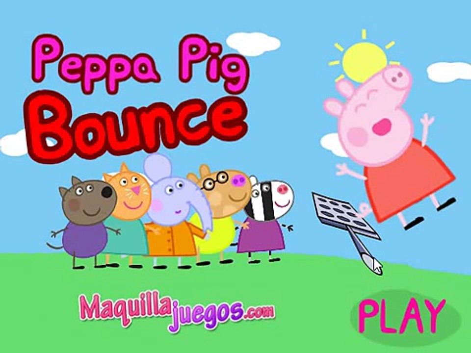 Свинка Пеппа на батуте. Peppa pig Bounce
