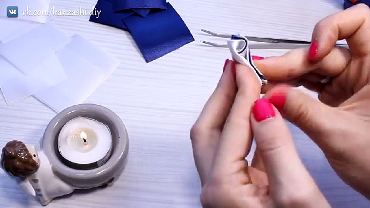 Flowers Kanzashi petals Twisted ✄ Anastasia Kulikova