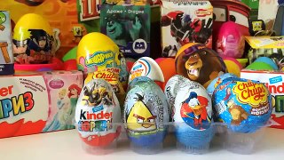 Яйца Добрее сюрприз киндер сюрпризы, распаковки Мега сборник миньоны, сердитые птицы, трансформатор