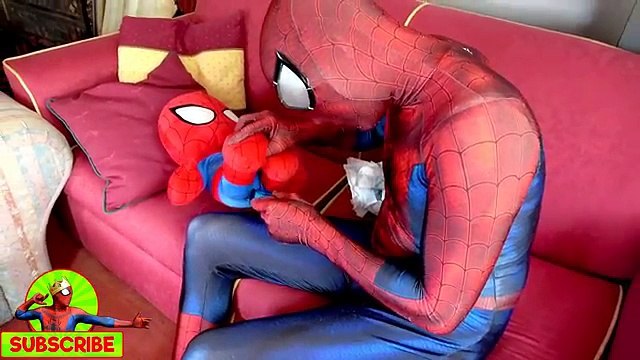 RECKLESS JOKER Crushes SpiderBaby Frozen Elsa Under Car! w/ Spiderman Hulk & Power Wheels