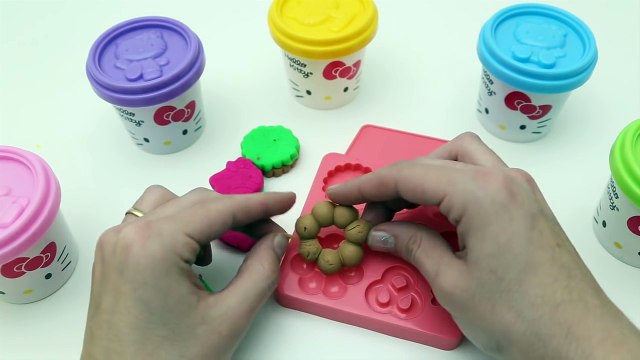 Hello Kitty Play Doh waffle How to make Playdough Doughnuts DIY ハローキティ キャラクター サンリオ Dough