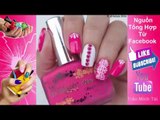 Mẫu nails màu hồng siêu cute | Nghệ Thuật Sơn Móng Tay