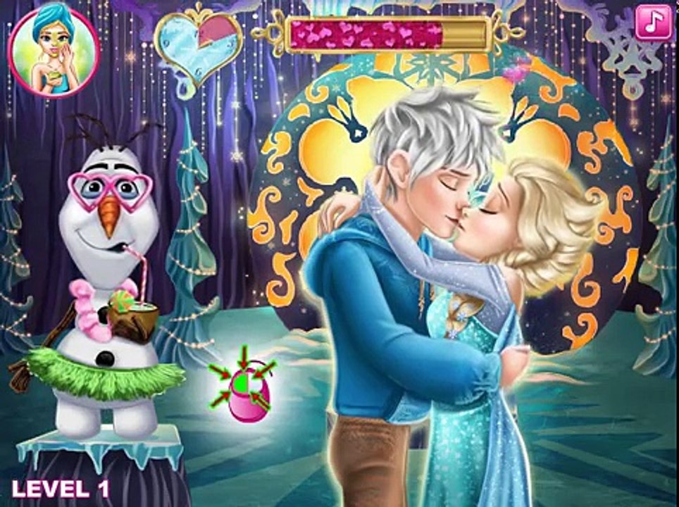 Замороженные Принцесса Эльза Игры Эльза поцелуи разъем Фрост