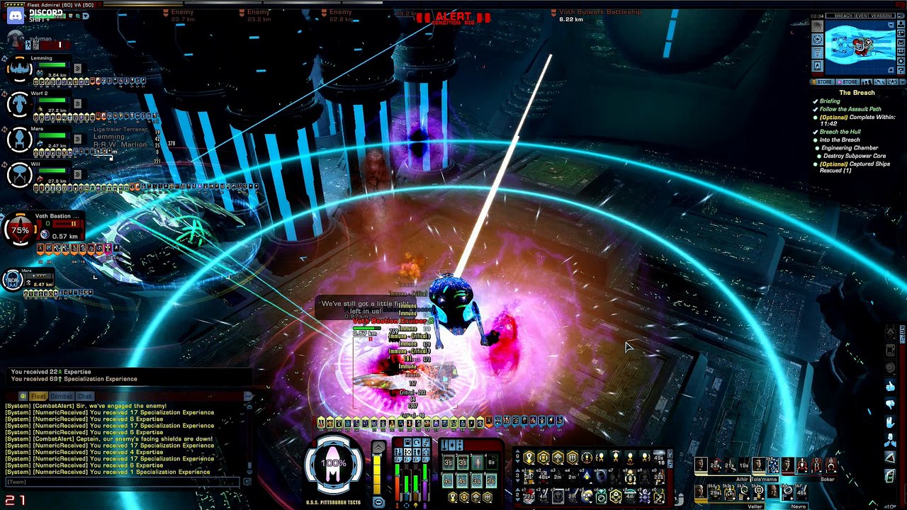 Star Cruiser , Warbird & Enterprise J doing the Breach