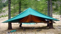 Rain on a tent for sleeping, relaxing, calming, meditation