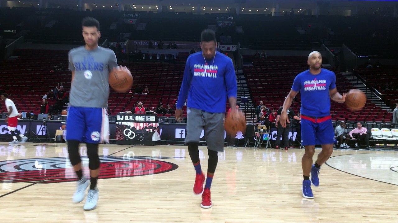 Echauffement des Sixers