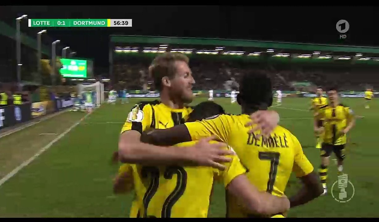 Christian Pulisic Goal HD - Sportfreunde Lotte 0-1 Borussia Dortmund - 14.03.2017