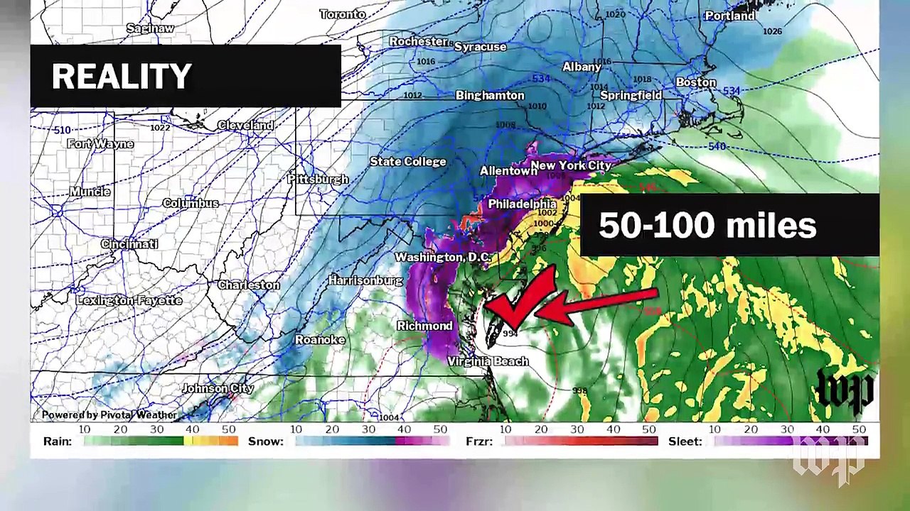 Why most of the D.C. area was spared from a major winter storm