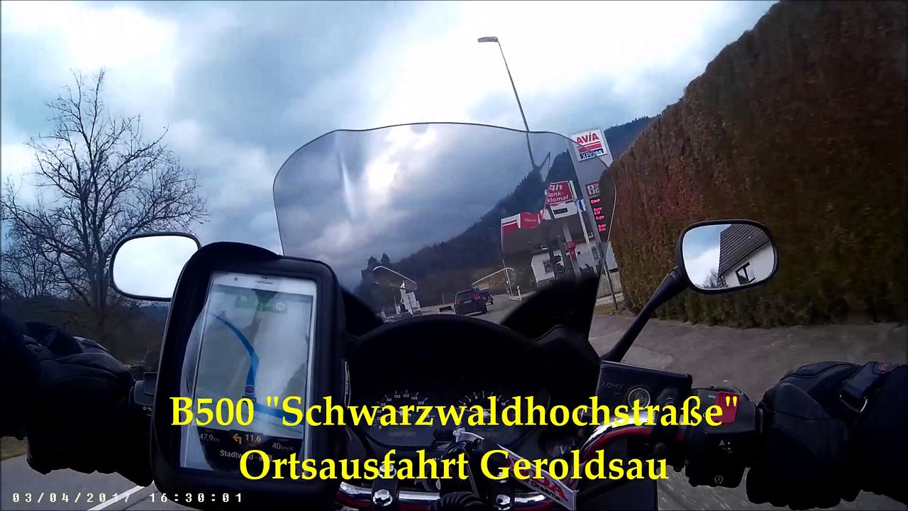 Schwarzwald-hochstraße b500 honda cbf600 sa