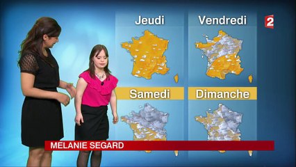 Regardez la météo présentée par Mélanie Ségard, une jeune femme trisomique