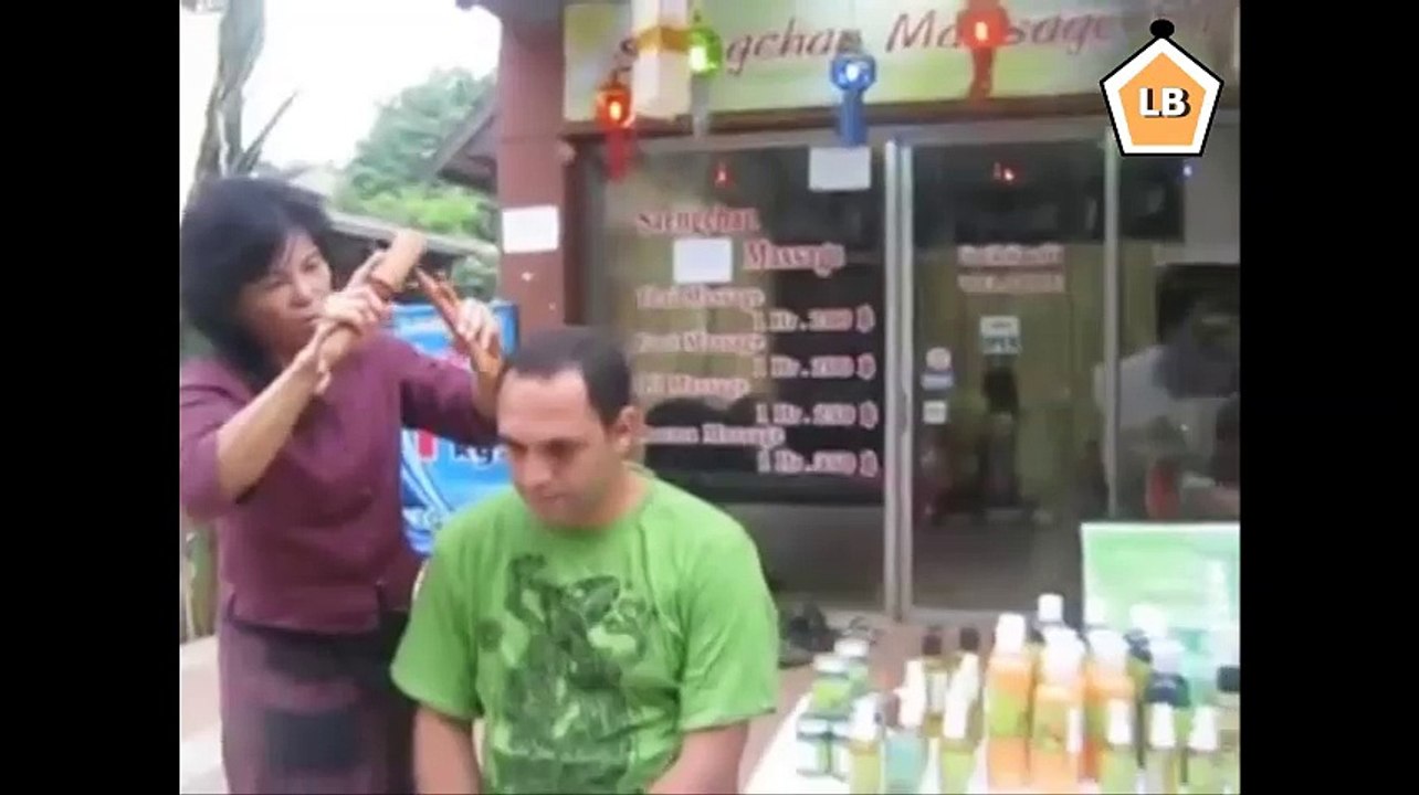 Weird Street Head Massage