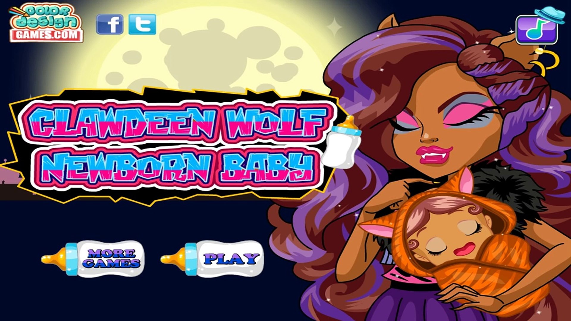 Clawdeen Wolf Newborn Baby Monster High Game Baby Birth And Care Game For Kids Video Dailymotion