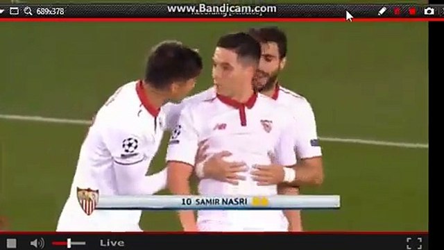 Samir Nasri RED CARD - Leicester City 2-0 Sevilla 14.03.2017 HD