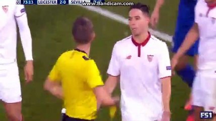 Samir Nasri expulsé avec Séville à Leicester en Ligue des champions (vidéo)