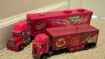 Disney Cars Jerry Recycled Batteries Peterbilt Semi Truck Toy Review with Lightning McQuee