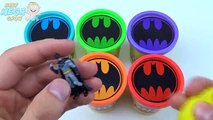 Играть doh глины чашки сюрприз игрушки Супергерои Бэтмэн Коллекция учим цвета на английском языке