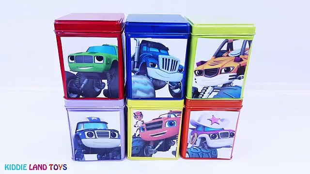 Blaze and the Monster Machines Play-Doh Dippin Dots DIY Cubeez Jelly Beans M&Ms Learn Colors