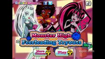 ☸ Monster High Feerleading - Draculaura , Clawdeen Woolf & Frankie Stein Cheerleaders Dres