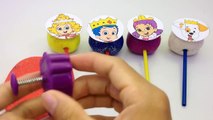 Glitter Lollipop Smiley Play Doh Bubble Guppies With Molds Fun and Learn Colors - Creative